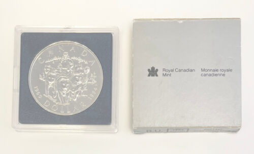 1994 Canadian $1 Dollar Northern Dog Team Patrol .925 Silver Proof Coin w/ Box