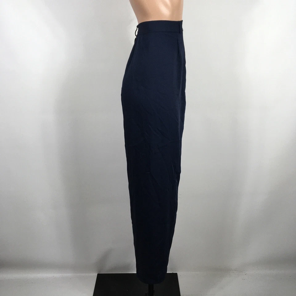 NWT Vtg y2k 90s ESPRIT High Waist Navy Blue Nautical Slit Career Skirt Sz 7/8 - Image 4 of 4