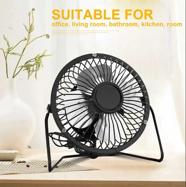 Mini Desk Fan Small Quiet Cooler USB Powered Portable Table Fan Christmas Gift - Image 3 of 4