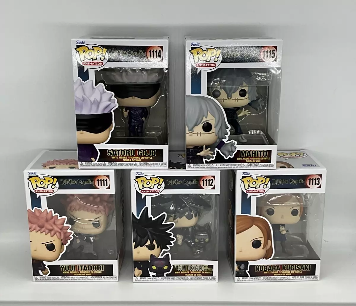 Funko Pop! Animation Jujutsu Kaisen Set of 5 S1 SATORU YUJI MEGUMI