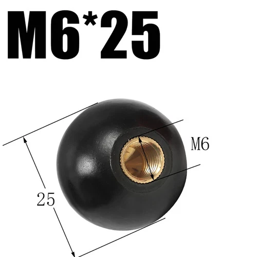 Schwarz /Rot Kugelknopf M4 M6 M8 M10 M12 M16 Kopf Griff Hebel Knopf Innengewinde - Bild 41 von 56