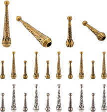 28pcs Bolo Tie Tips Replacement Caps - 4 Styles