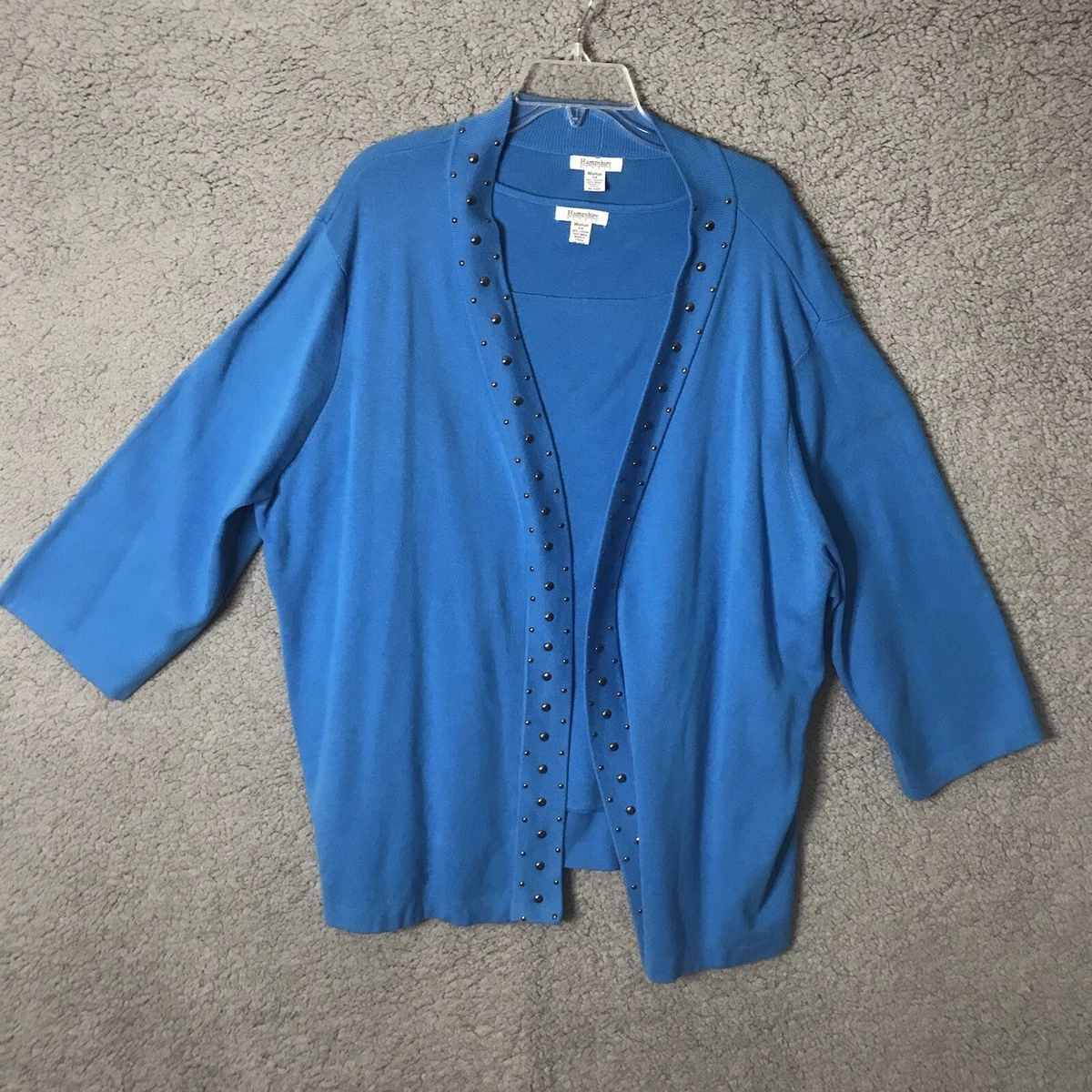 Womens Hampshire Studio Cardigan Sweater Undershirt Sz 3X 2X eBay