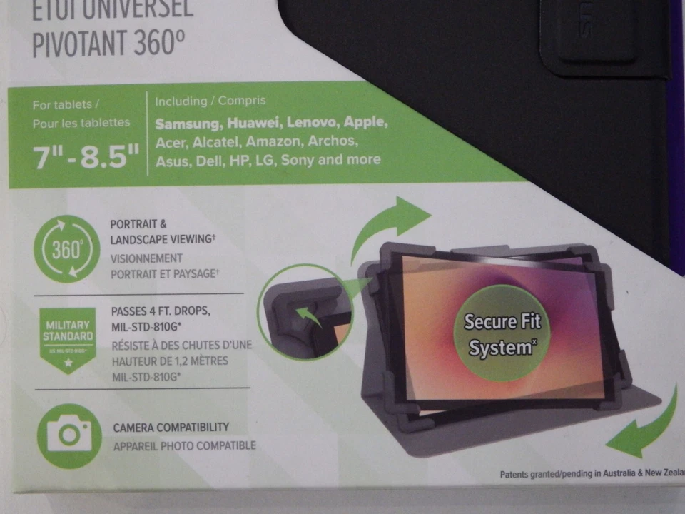 Targus Universal Safe Fit 360° Tablet Case (Fits Any 7-8.5 inch Tablet) - Black - Image 4 of 4