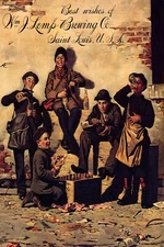 Best Wishes of Lemp Brewing Saint Louis Beer USA Vintage Poster Repro FREE S/H