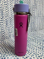 Hydro Flask 24oz Wide Mouth Flex Straw Water Bottle Holiday Punch: BPA-Free