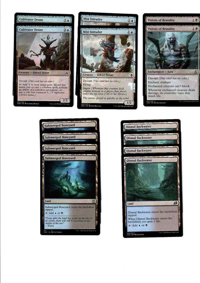 Eldrazi Menace(Blue/Black)-MTG-Custom Casual 60 Card Deck - Magic: The Gathering - Image 4 of 4