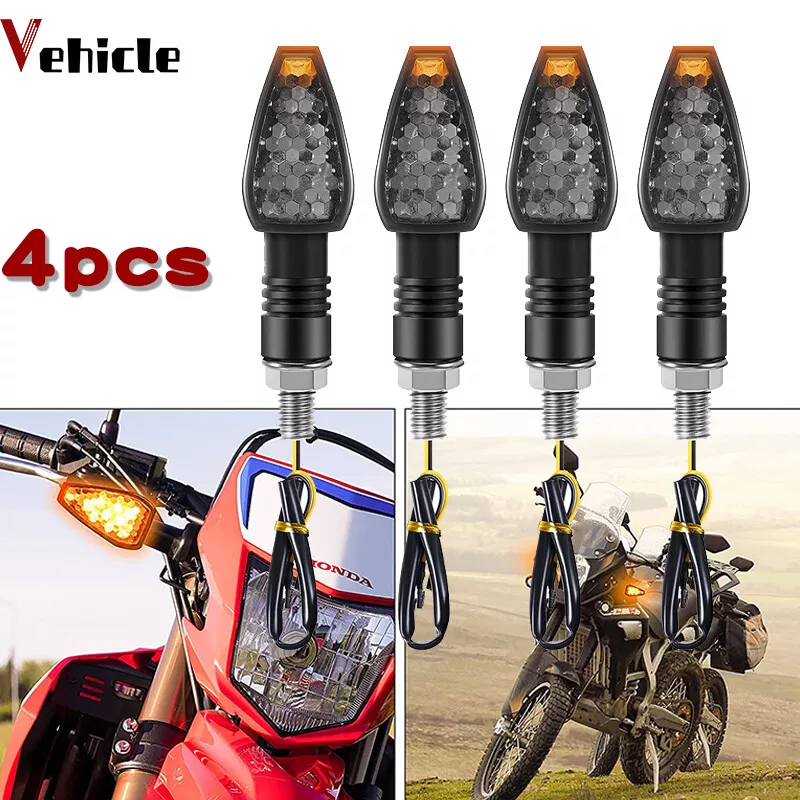 4x Turn Signal LED Indicators Dual For Sports Motorcycle Dirt Bike