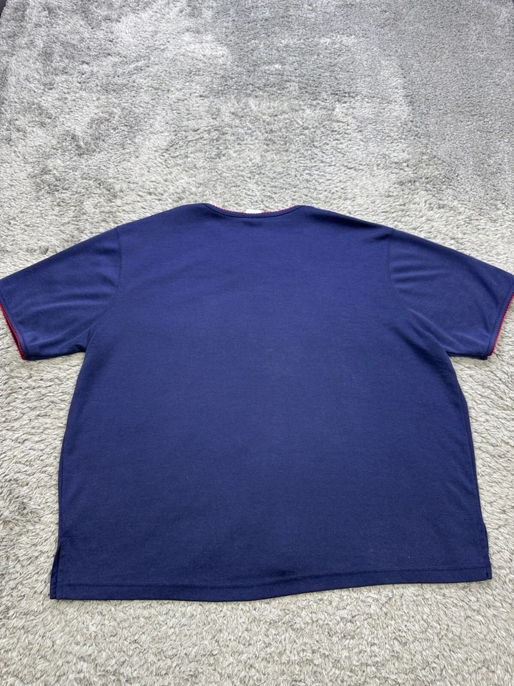 Suéter Bon Worth Mujer Grande Azul Marino Floral Bordado Abuela Cuello Redondo De Colección Foto 2 de 4