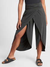 ATHLETA WOMEN'S CHARCOAL SOFT LOUNGE ELASTIC WAIST YOGA RELEASE PANT Sz S