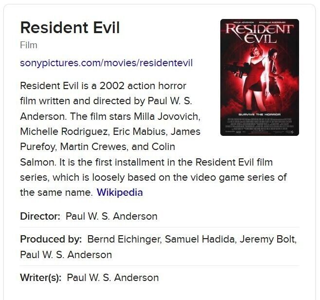 Resident Evil (film) - Wikipedia