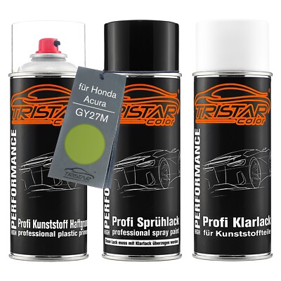 Autolack Spraydosen Set für Kunststoff für Honda Acura GY27M Fresh Lime Metallic