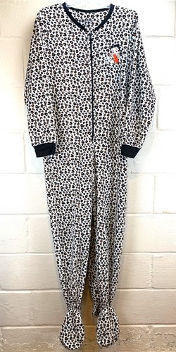 BETTY BOOP Womens Size Medium Leopard Fleece One Piece Footed Pajamas | eBay