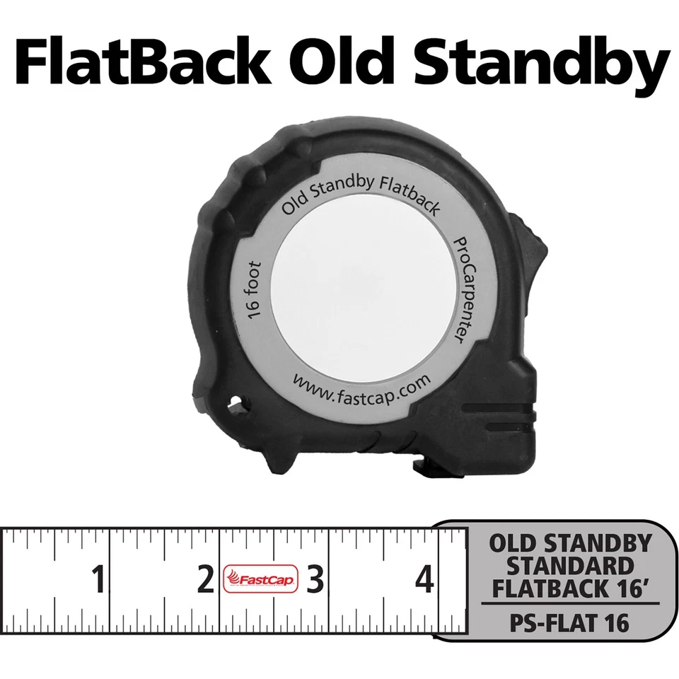 FastCap 16' Old Standby FlatBack Standard Tape Measure PS-FLAT16 - Image 2 of 4