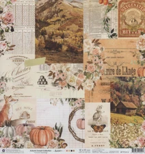 Prima Markering, Autumn Sunset, "Autumn Morning", 12x12 Double Sided, Foil