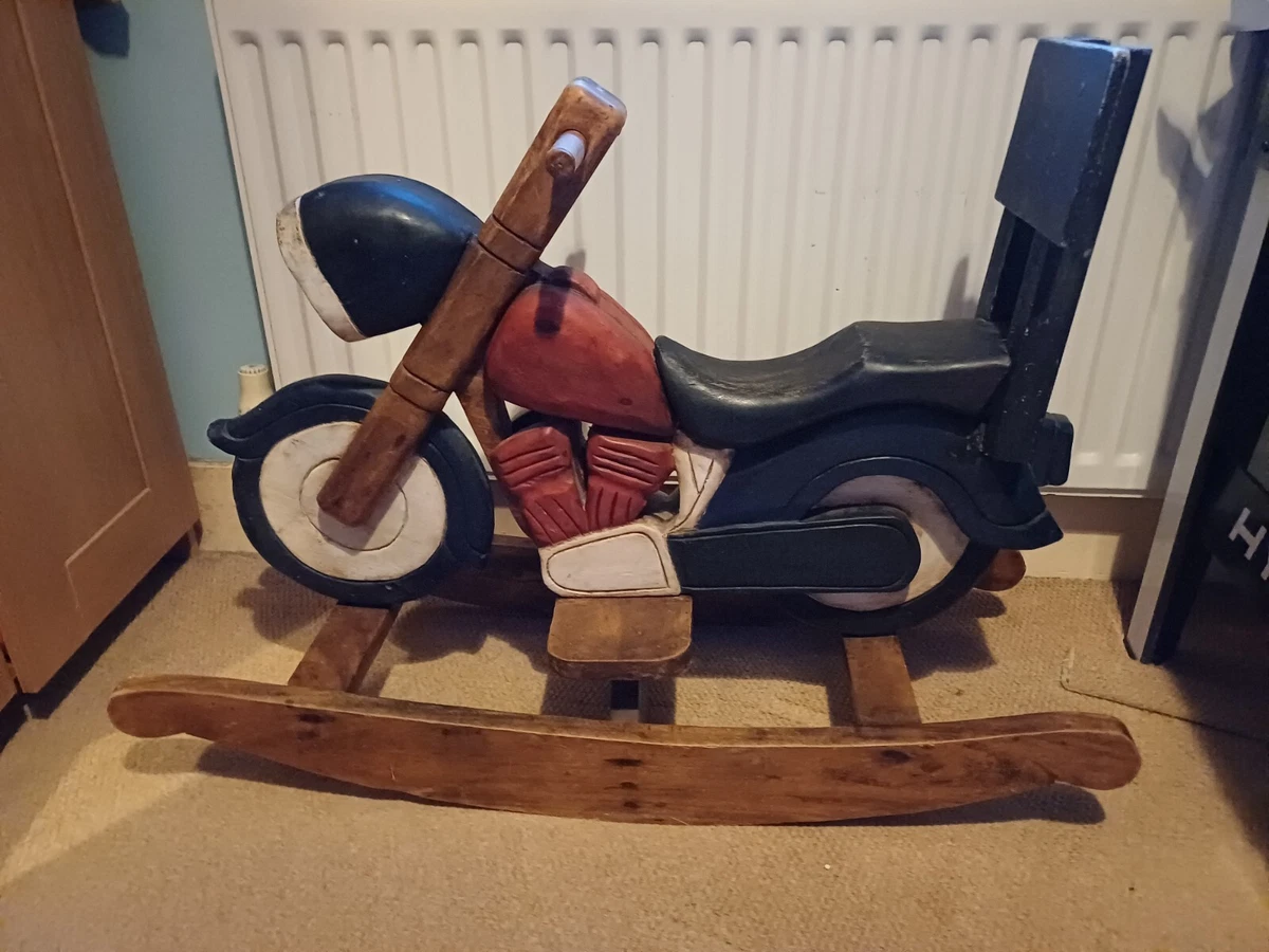 Solid Wood Motorbike Rocker Rocking horse eBay