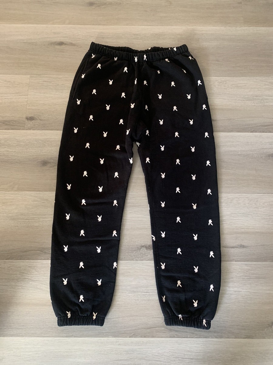 Supreme x Playboy Allover Sweatpants FW15 Size Medium Black Supreme x Playboy Allover Sweatpants FW15 Size Medium Black