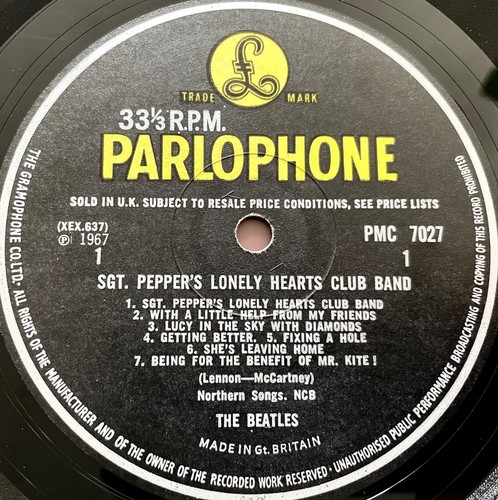 BEATLES - Sgt Pepper - UK 1st Press *WIDE SPINE MONO* EARLY STAMPERS EX LP - Picture 11 of 12