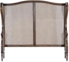 Headboard Kingstone Traditional Solid Wood Cane Rustic Pecan Old World Queen