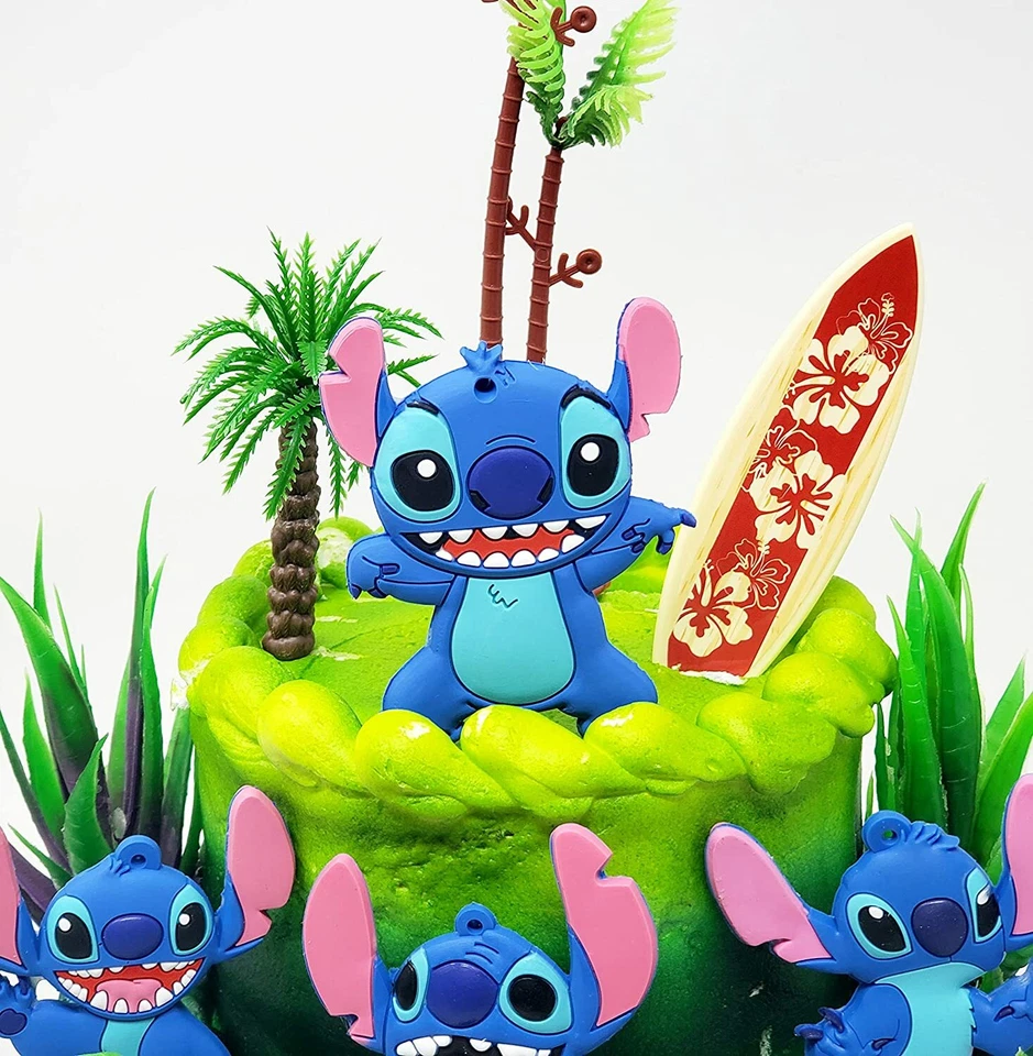 Juego de adorno de pastel de cumpleaños Stitch Deluxe - Nuevo Foto 4 de 4