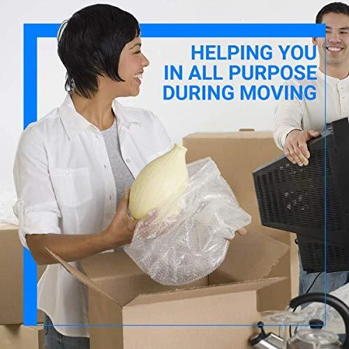 2-Pack Bubble Cushioning Nylon Wrap Rolls, 3/16" x 2 Rolls: 12 in x 72 ft Clear - Image 2 of 4