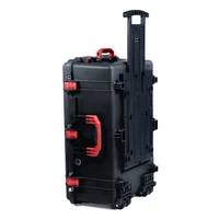 Black & Red Pelican 1650 case with foam. Comes with wheels.