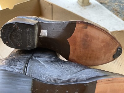 Don Cuco Black Leather Mexico Cowboys Boots Size 29 US 10 w  display picture 1