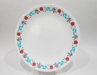   Corelle NORDIC BLOOM 8 1/2'' LUNCH PLATE Ansa Wildflowers Floral Rasberry Teal