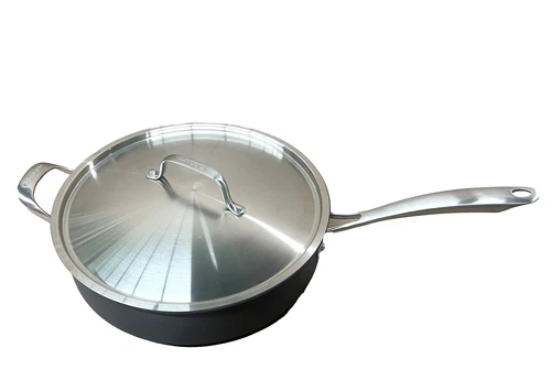 Cuisinart 5.5-Quart Saute Pan with Helper Handle and Cover GreenGourmet, Black