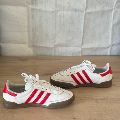 Adidas Originals Jeans II OG blanc rouge Baskets Chaussures à lacets Homme EU 42 - Foto 2 di 11