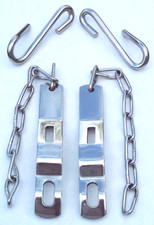 58 59 60 61 62 63 64 65 66 Chevygmc Fleetside Polished Ss Tailgate Chains Pair