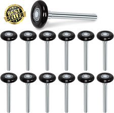 12pcs 1.8" Black Garage Door Rollers Nylon Quiet Wheels 4" Stem Ball Bearing