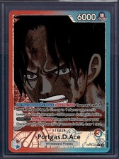 One Piece Portgas D. Ace Alt Art Leader OP13-002 L English Carrying on His Will