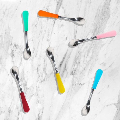 Infant Baby Spoons Stainless Steel and Silicone Set, Self Feeding Food Utensi... - Picture 8 of 9