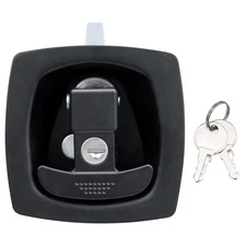 Black RV Tool Box Latch Replacement T-Handle Lock Single Point Flush Mount Fo...