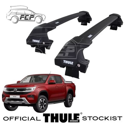 Thule WingBar Edge Black Roof Bars Set to fit VW Amarok Mk.2 Double Cab 23-25