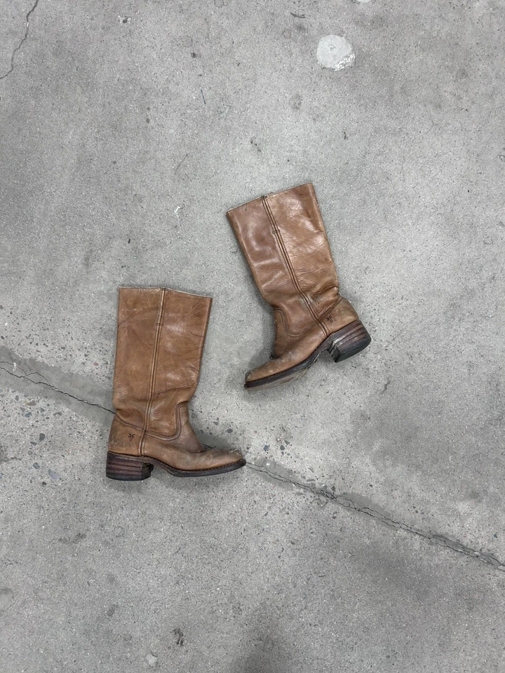 vintage Frye Tan Campus Boots men’s 7.5 rarest - Image 3 of 4