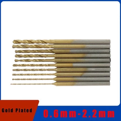 2,35 mm Schaft Spiralbohrer 0,6-2,2 mm Vergoldet Bohrer Metallbohrer geschliffen - Bild 1 von 4