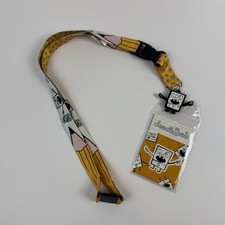 SpongeBob Doodle-Bob Neck Lanyard w/ Charm ID Badge Key Keychain - Never Used