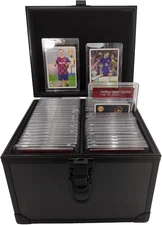 Graded Card Storage Box, Hard Aluminum Alloy PSA Storage Case,Toploaders (2Rows)