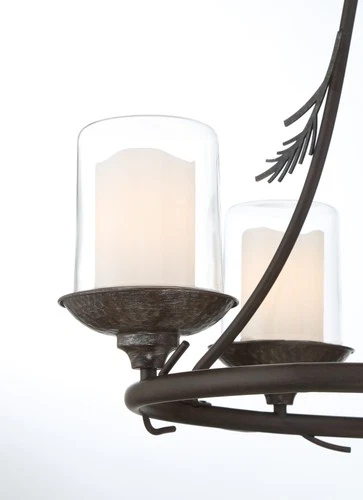 Minka Lavery 2754 Ponderosa Ridge 4 Light 22"W Pillar Candle Ring - Weathered - Picture 3 of 6