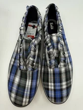 Keds Women’s Blue Ruffle Plaid Champion Shoes Slip On Sz 8.5 NIB