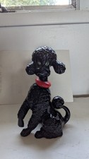 Caniche noir milieu de siècle hauteur 10" 