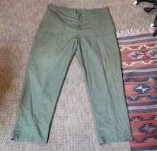 Vintage OG-107 Vietnam Era 1960's Utility Pants 43X 33. Serval Zipper. Clean.