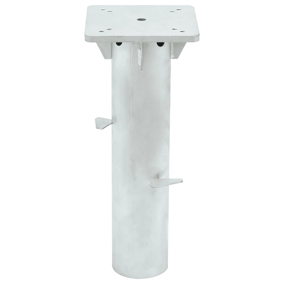 Base per Ombrellone Interrata Argento 16x16x39,5 cm Acciaio vidaXL - Immagine 2 di 4