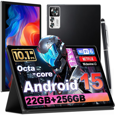 2025 FHD 10 Zoll Tablet Android15 22GB+256GB 8000mAh 5G WlFl Doppelte App-Instaz