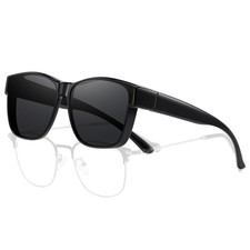 Fit Over Sunglasses-Polarized for Men, Oversized Sun Glasses Square Shades UV...