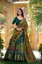 Silk Saree Indian Party Wear Bollywood Designer Wedding Blouse Ethnic New