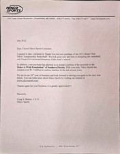 NIKCO SPORTS COMMENORITIVE  2012 Miami Heat Basketball In The Box