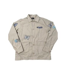 Ripndip Tan Military Field Jacket Fully Embroidered Cat Alien Decals M Ripstop